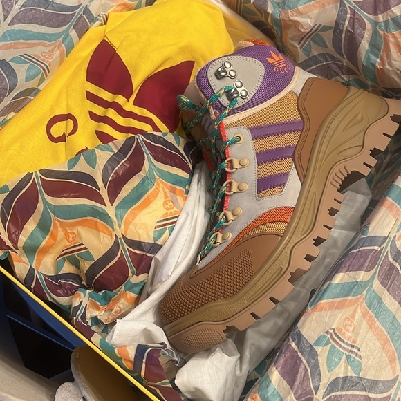 Adidas X Gucci Apres Ski Technical Lace Up Winter Boots New $1400 M10.5/W12 - Picture 6 of 10